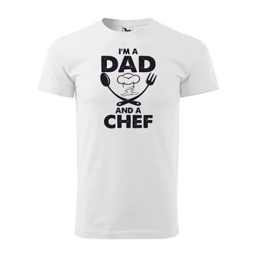 Dad Chef vendéglátós férfi póló (Fehér)