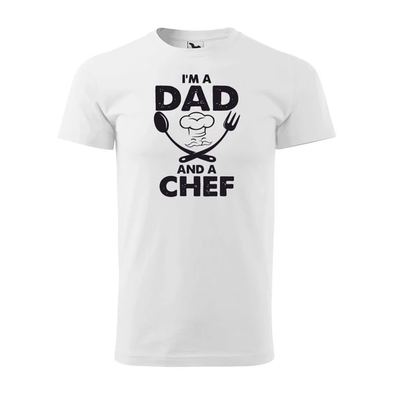 Dad Chef vendéglátós férfi póló (Fehér)